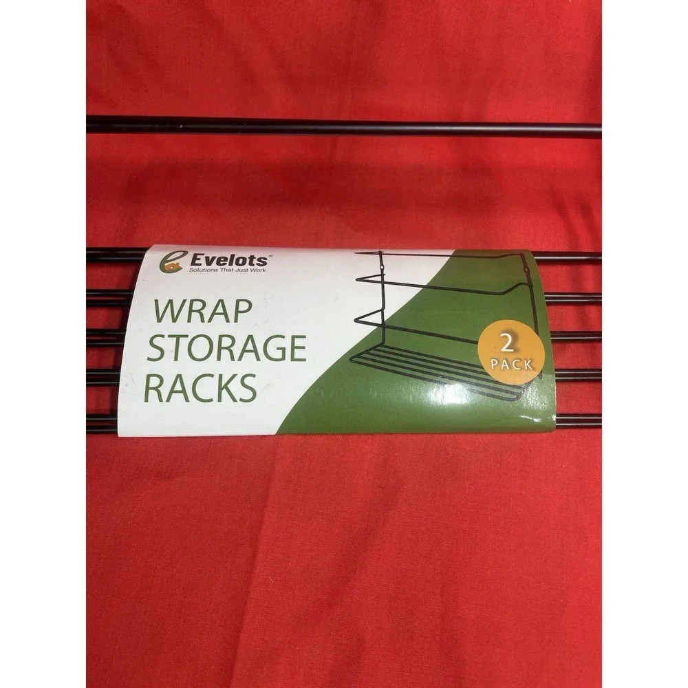 Evelots 2-Pack Kitchen Wrap Organizer Cabinet Wall Rack Foil Paper Bag Holder